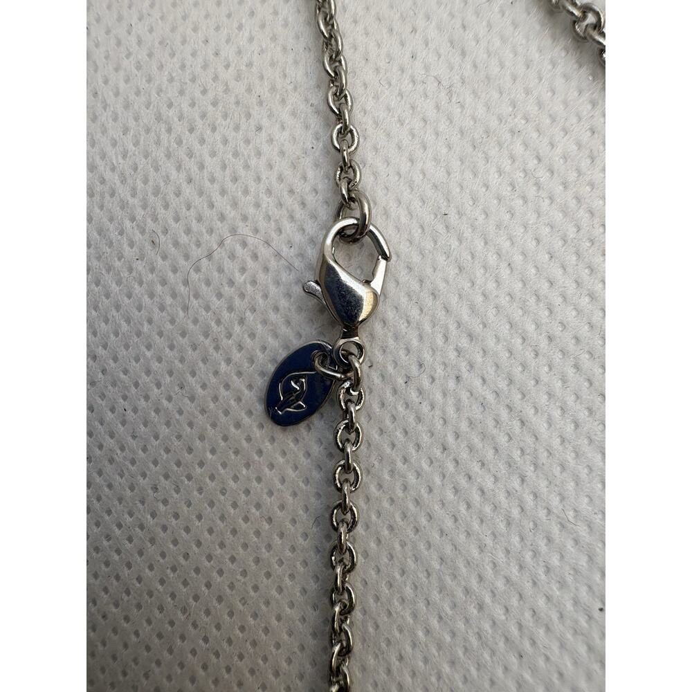 Vintage Y2K Silver Tone Baby Phat Cat Rhinestone Pendant On Chain Necklace NWT - Picture 4 of 6